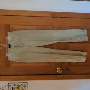 Vintage JouJou Skins Genuine Suede Pistachio Green Straight Leg Pants Size 5/6